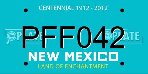 PFF042 New Mexico License Plate