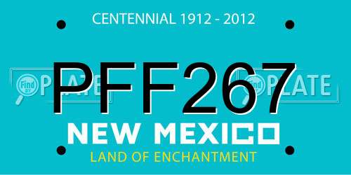 PFF267 New Mexico License Plate
