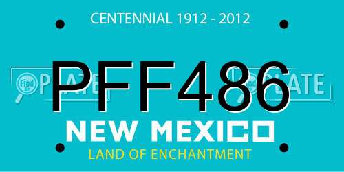 PFF486 New Mexico License Plate