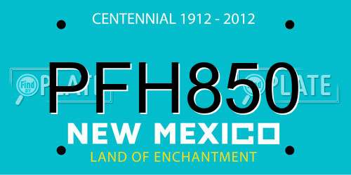 PFH850 New Mexico License Plate