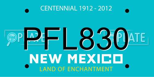 PFL830 New Mexico License Plate