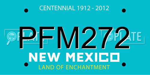 PFM272 New Mexico License Plate