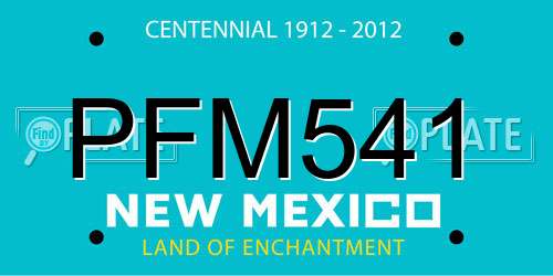 PFM541 New Mexico License Plate