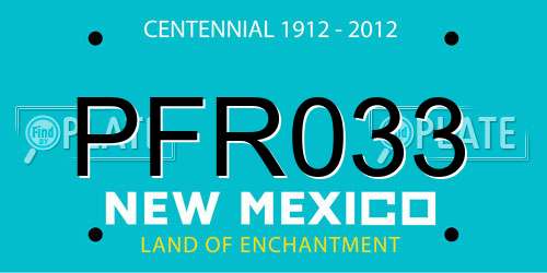 PFR033 New Mexico License Plate