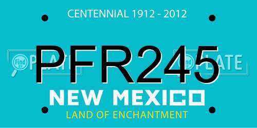 PFR245 New Mexico License Plate