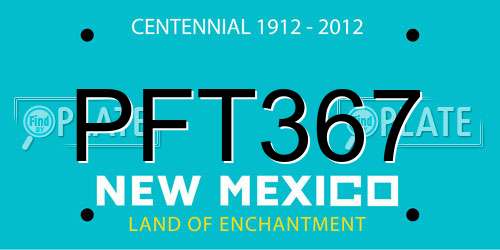 PFT367 New Mexico License Plate