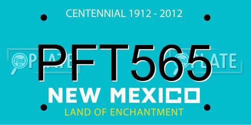 PFT565 New Mexico License Plate