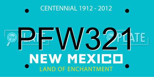 PFW321 New Mexico License Plate
