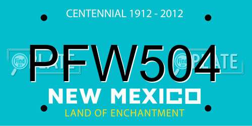 PFW504 New Mexico License Plate