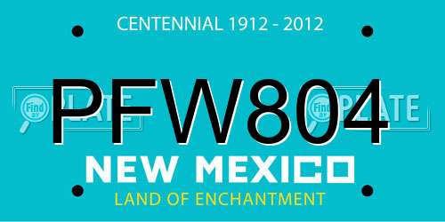 PFW804 New Mexico License Plate