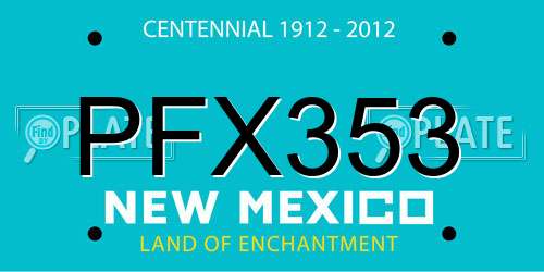 PFX353 New Mexico License Plate
