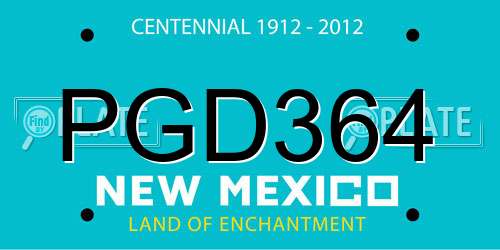 PGD364 New Mexico License Plate