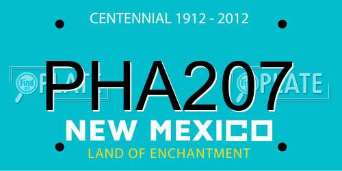 PHA207 New Mexico License Plate