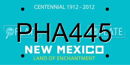PHA445 New Mexico License Plate
