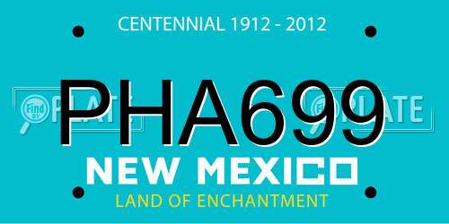PHA699 New Mexico License Plate