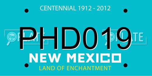 PHD019 New Mexico License Plate