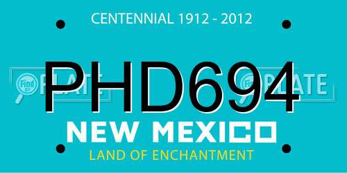PHD694 New Mexico License Plate