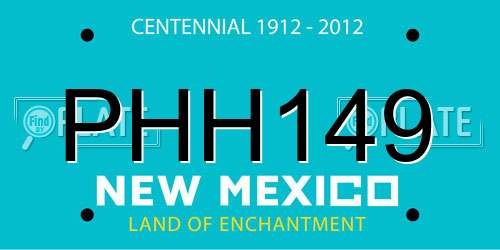 PHH149 New Mexico License Plate