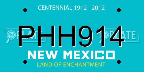 PHH914 New Mexico License Plate