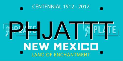 PHJATTT New Mexico License Plate