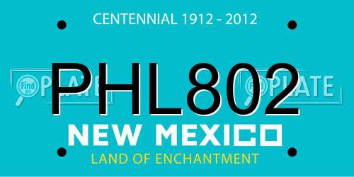 PHL802 New Mexico License Plate