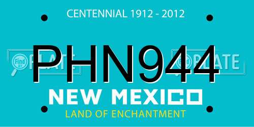 PHN944 New Mexico License Plate