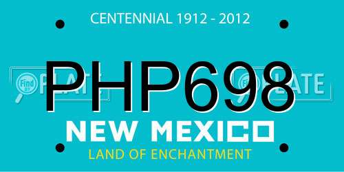 PHP698 New Mexico License Plate
