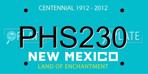 PHS230 New Mexico License Plate