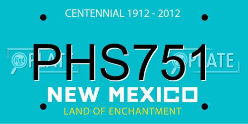PHS751 New Mexico License Plate