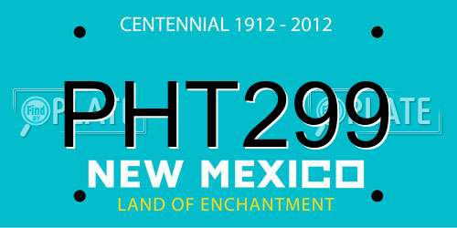 PHT299 New Mexico License Plate