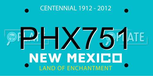 PHX751 New Mexico License Plate