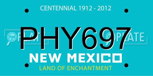 PHY697 New Mexico License Plate