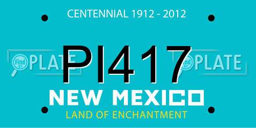PI417 New Mexico License Plate