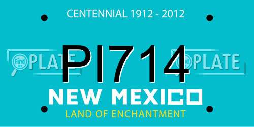 PI714 New Mexico License Plate
