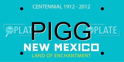 PIGG New Mexico License Plate
