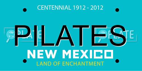 PILATES New Mexico License Plate