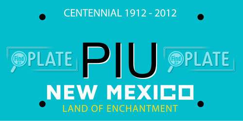 PIU New Mexico License Plate
