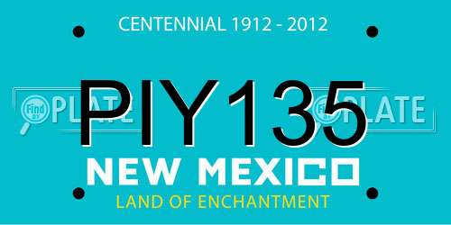 PIY135 New Mexico License Plate