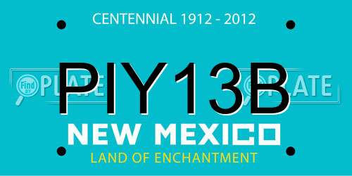 PIY13B New Mexico License Plate