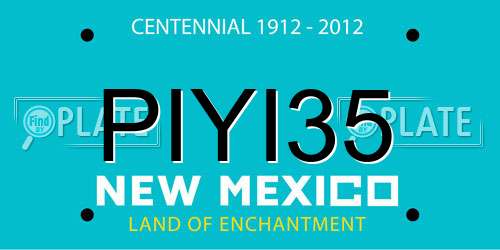 PIYI35 New Mexico License Plate