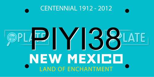 PIYI38 New Mexico License Plate