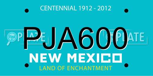 PJA600 New Mexico License Plate