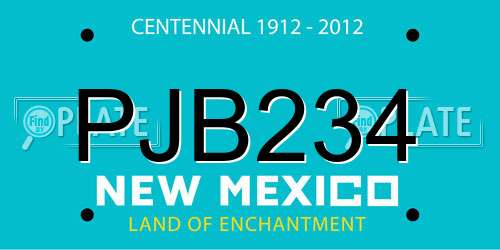 PJB234 New Mexico License Plate