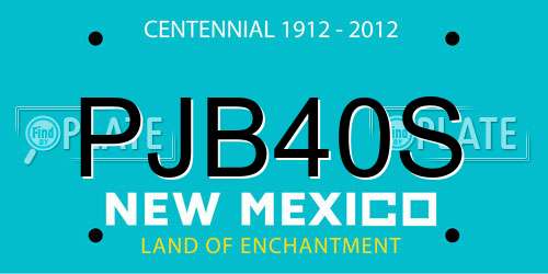PJB40S New Mexico License Plate