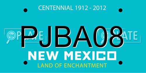 PJBA08 New Mexico License Plate