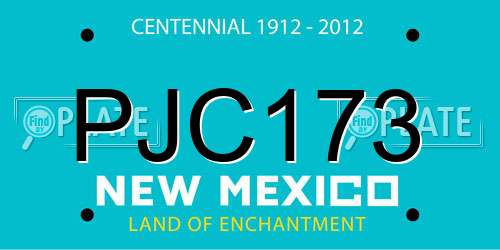 PJC173 New Mexico License Plate