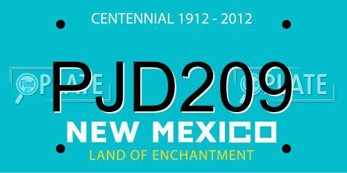 PJD209 New Mexico License Plate