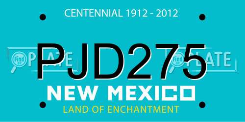 PJD275 New Mexico License Plate