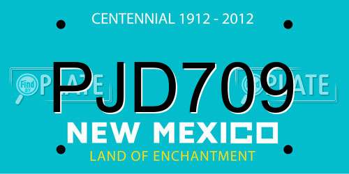 PJD709 New Mexico License Plate