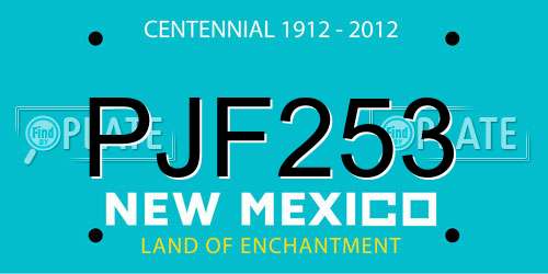 PJF253 New Mexico License Plate